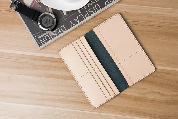 Handmade Leather Mens Long Wallet Cool Leather Wallet Long Wallets for Men
