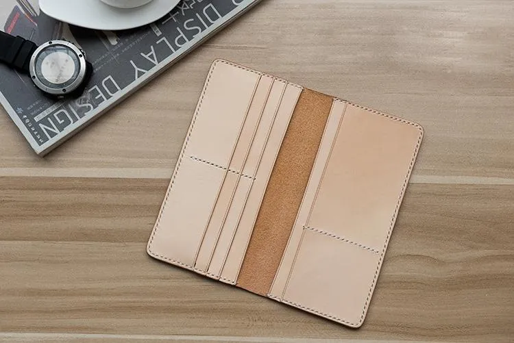 Handmade Leather Mens Long Wallet Cool Leather Wallet Long Wallets for Men