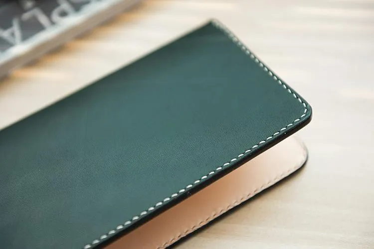 Handmade Leather Mens Long Wallet Cool Leather Wallet Long Wallets for Men