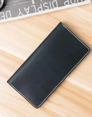 Handmade Leather Mens Long Wallet Cool Leather Wallet Long Wallets for Men