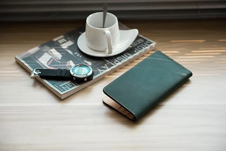 Handmade Leather Mens Long Wallet Cool Leather Wallet Long Wallets for Men