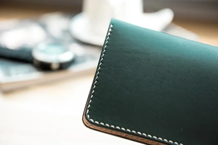 Handmade Leather Mens Long Wallet Cool Leather Wallet Long Wallets for Men