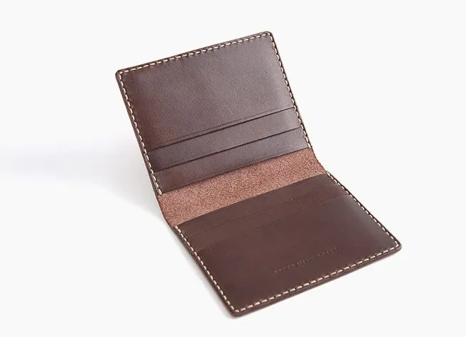 Handmade Leather Mens Slim License Wallet Front Pocket Wallet Slim Card Wallet for Men