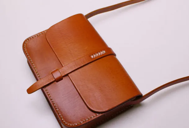 Handmade Leather Messenger Bag Crossbody Bag Shoulder Bag Purse for Women Leather Bag