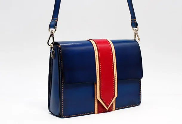 Handmade Leather Messenger Bag Crossbody Bag Shoulder Bag Purse for Women Leather Bag