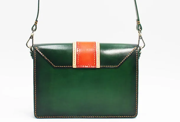 Handmade Leather Messenger Bag Crossbody Bag Shoulder Bag Purse for Women Leather Bag