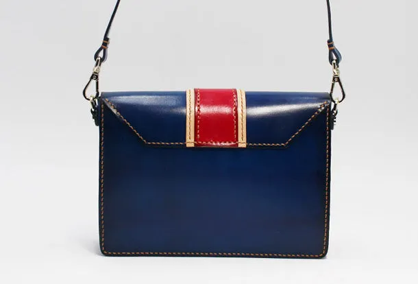 Handmade Leather Messenger Bag Crossbody Bag Shoulder Bag Purse for Women Leather Bag