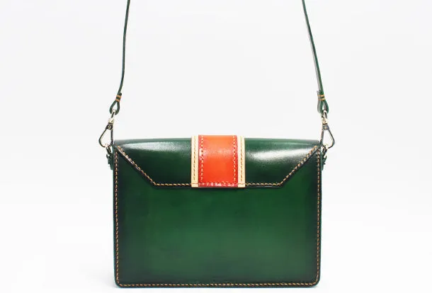 Handmade Leather Messenger Bag Crossbody Bag Shoulder Bag Purse for Women Leather Bag