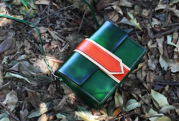 Handmade Leather Messenger Bag Crossbody Bag Shoulder Bag Purse for Women Leather Bag