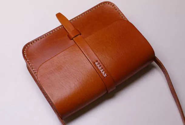 Handmade Leather Messenger Bag Crossbody Bag Shoulder Bag Purse for Women Leather Bag