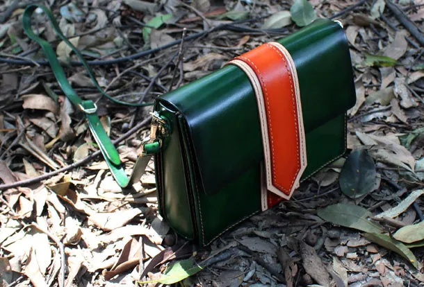 Handmade Leather Messenger Bag Crossbody Bag Shoulder Bag Purse for Women Leather Bag