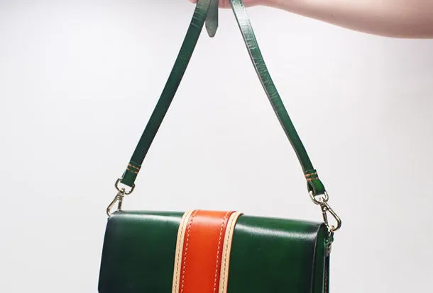 Handmade Leather Messenger Bag Crossbody Bag Shoulder Bag Purse for Women Leather Bag