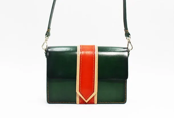 Handmade Leather Messenger Bag Crossbody Bag Shoulder Bag Purse for Women Leather Bag