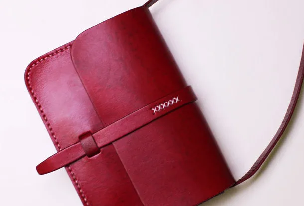 Handmade Leather Messenger Bag Crossbody Bag Shoulder Bag Purse for Women Leather Bag