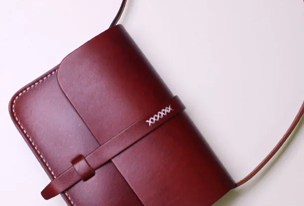 Handmade Leather Messenger Bag Crossbody Bag Shoulder Bag Purse for Women Leather Bag