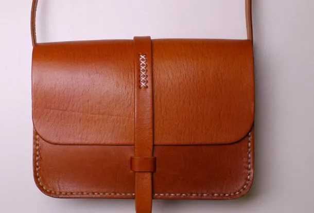 Handmade Leather Messenger Bag Crossbody Bag Shoulder Bag Purse for Women Leather Bag