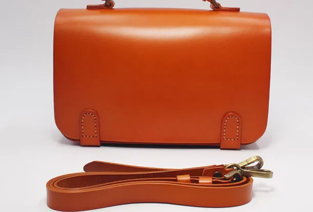 Handmade Leather Messenger Bag Purse Satchel Bag Crossbody Shoulder Bag for Girl Women Lady