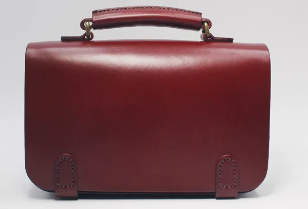 Handmade Leather Messenger Bag Purse Satchel Bag Crossbody Shoulder Bag for Girl Women Lady