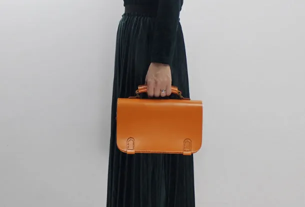 Handmade Leather Messenger Bag Purse Satchel Bag Crossbody Shoulder Bag for Girl Women Lady