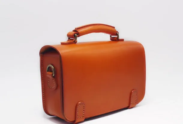 Handmade Leather Messenger Bag Purse Satchel Bag Crossbody Shoulder Bag for Girl Women Lady