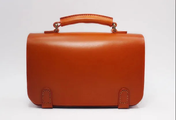Handmade Leather Messenger Bag Purse Satchel Bag Crossbody Shoulder Bag for Girl Women Lady