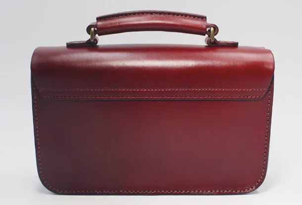 Handmade Leather Messenger Bag Purse Satchel Bag Crossbody Shoulder Bag for Girl Women Lady