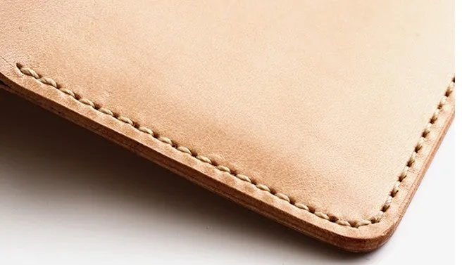 Handmade Leather Minimalist Womens Mens Bifold Small Wallet billfold Wallets for Men