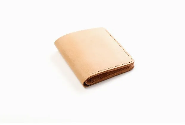Handmade Leather Minimalist Womens Mens Bifold Small Wallets billfold Wallets for Men