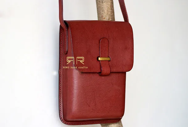 Handmade Leather vintage women phone purse leather shoulder bag crossbody bag