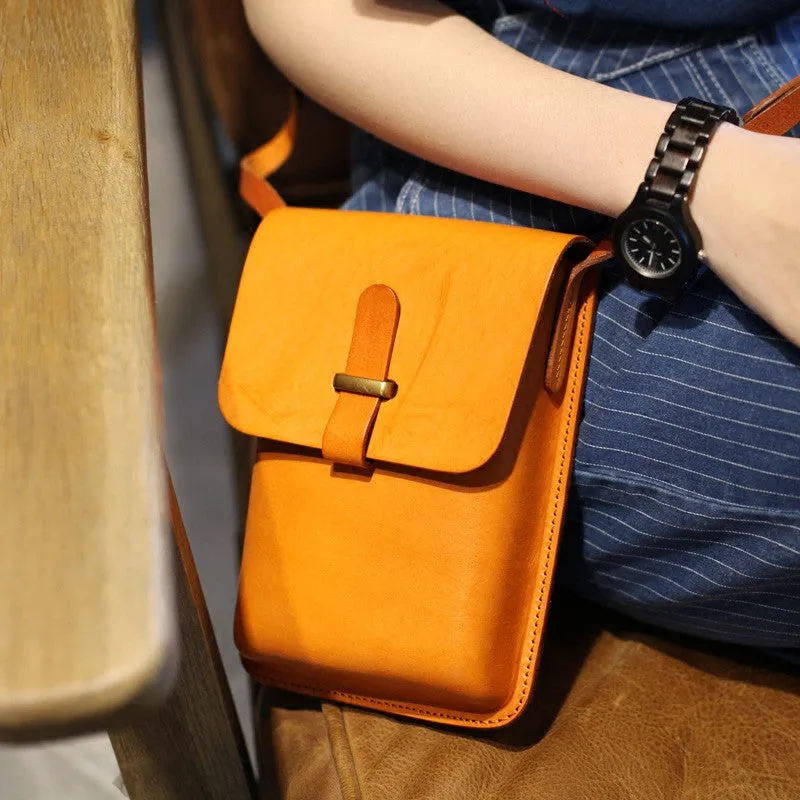 Handmade Leather vintage women phone purse leather shoulder bag crossbody bag