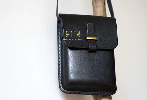 Handmade Leather vintage women phone purse leather shoulder bag crossbody bag