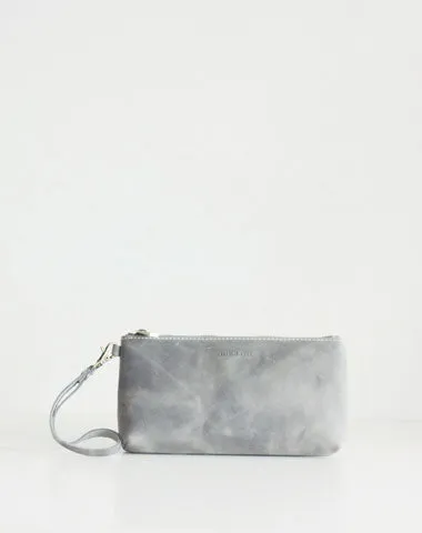 Handmade leather zip phone clutch wallet Wristlet wallet purse clutch women