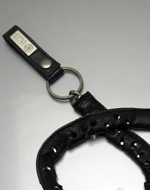 Handmade Motorcycle biker wallet key chain punk black heavy leather key holder