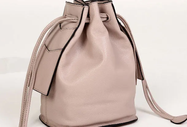 Handmade small phone bucket purse leather crossbody bag shoulder bag women