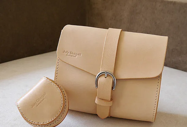 Handmade vintage cute rustic leather crossbody Shoulder Bag for girl women lady
