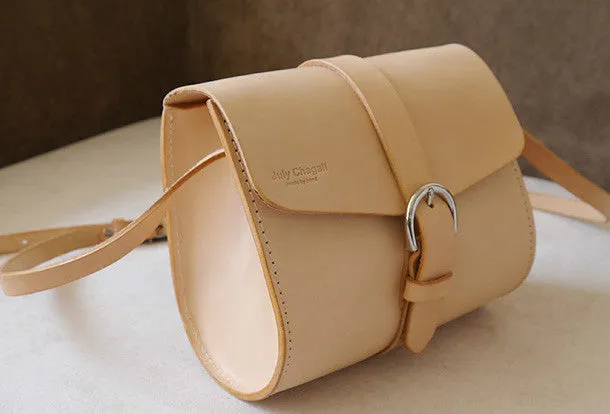 Handmade vintage cute rustic leather crossbody Shoulder Bag for girl women lady