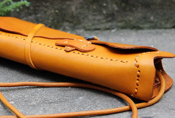 Handmade women vintage leather small clutch crossbody Shoulder Bag for girl