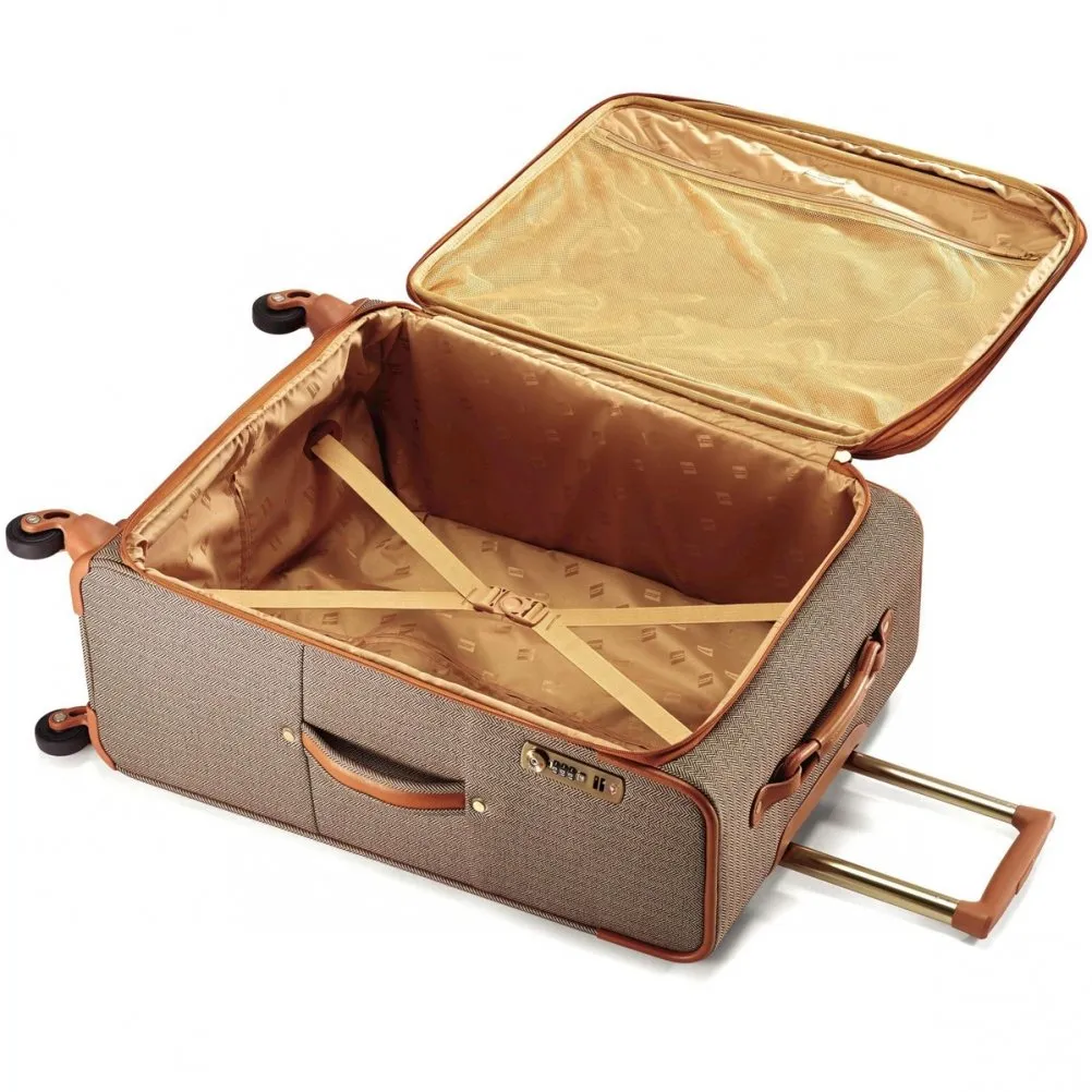 Hartmann Herringbone Luxe Softside Carry-On Set Terracotta