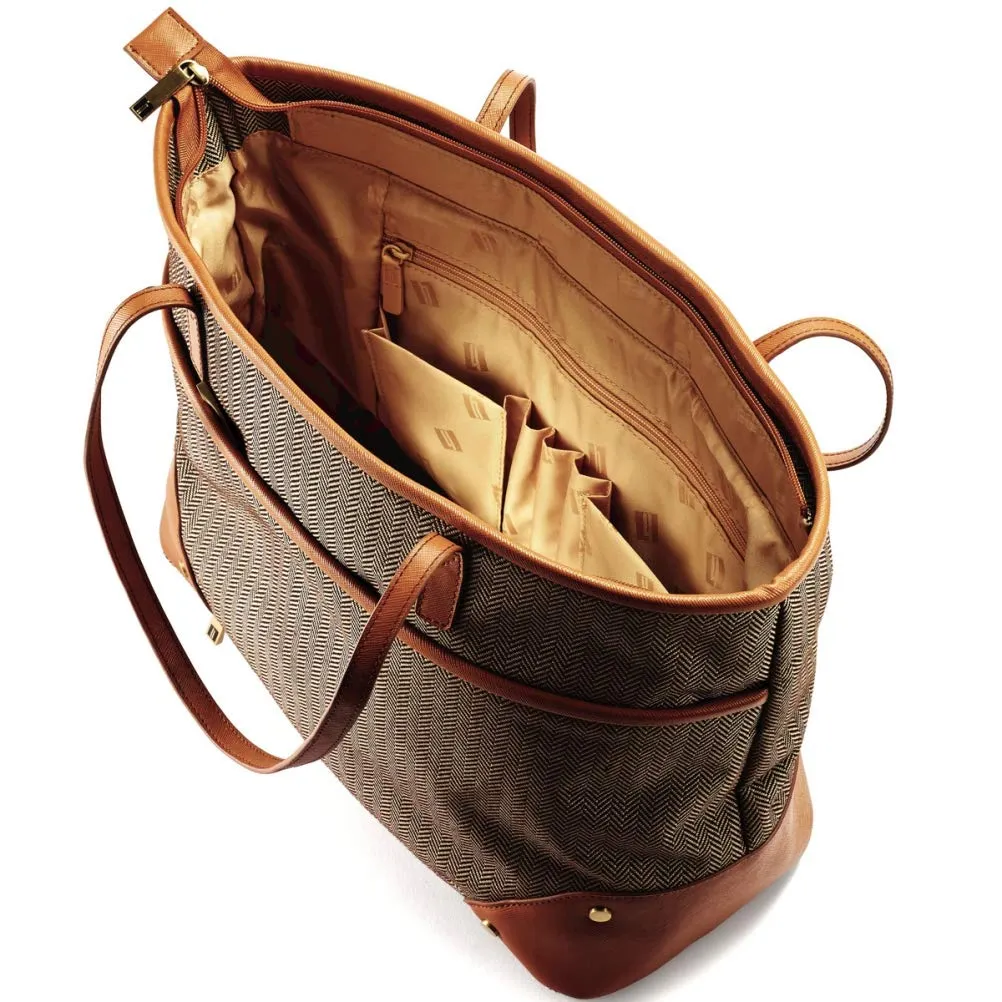 Hartmann Herringbone Luxe Softside Carry-On Set Terracotta