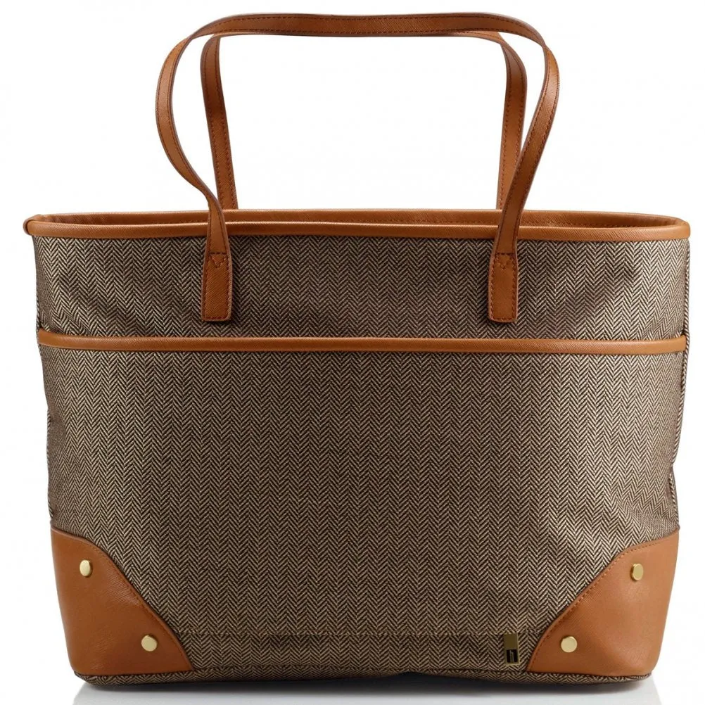 Hartmann Herringbone Luxe Softside Carry-On Set Terracotta