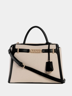 Hauser Color-Block Canvas Satchel