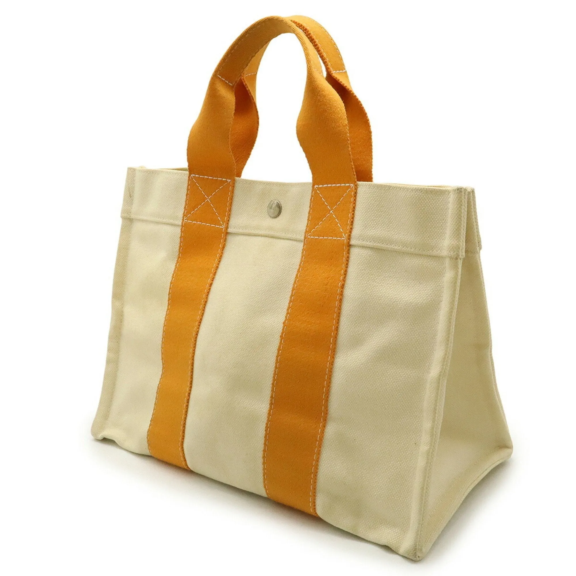 Hermes Bora Bora  yellow Canvas Handbag Tote Bag (Pre-Owned)