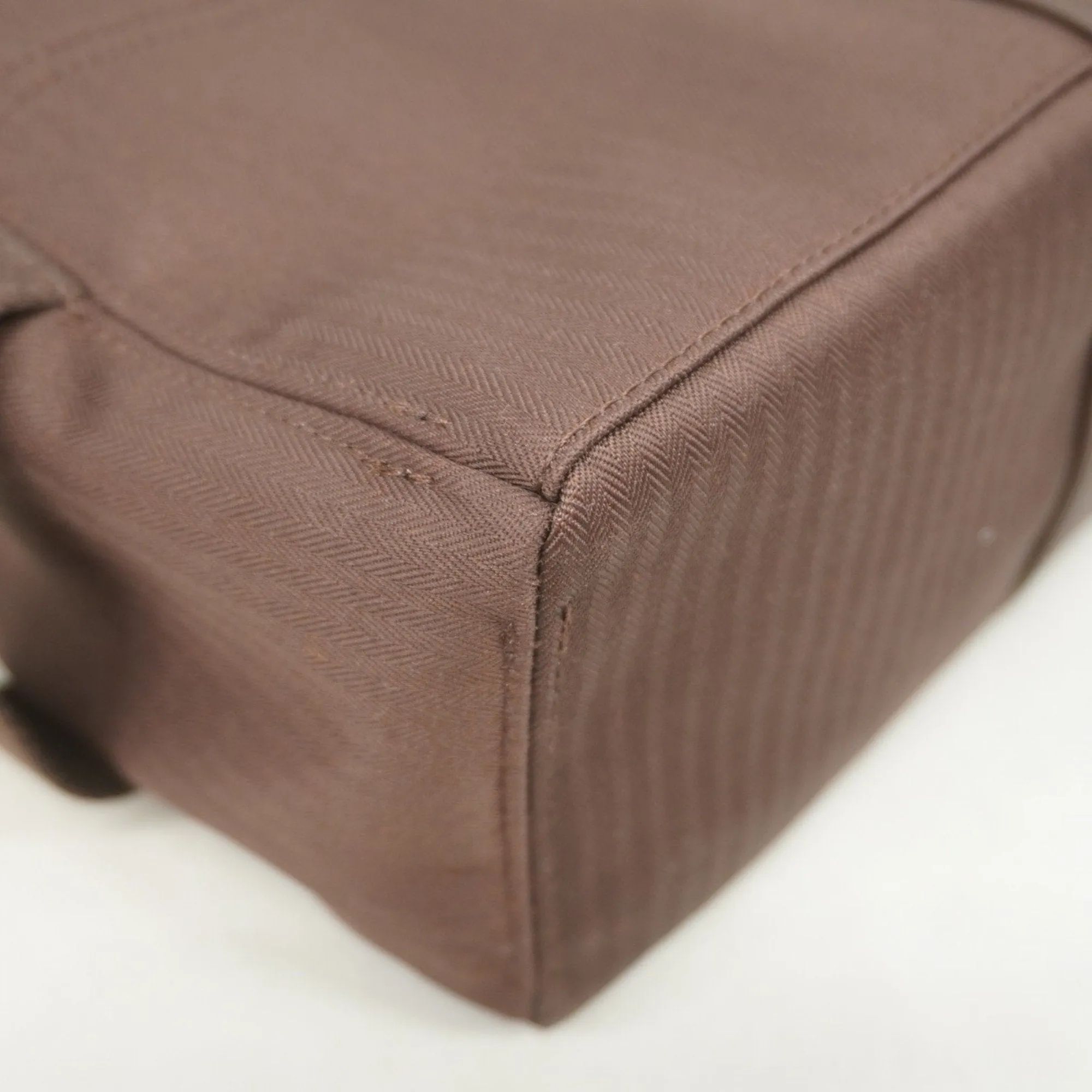 Hermes Toile Chevron Clutch Bag (Pre-Owned)
