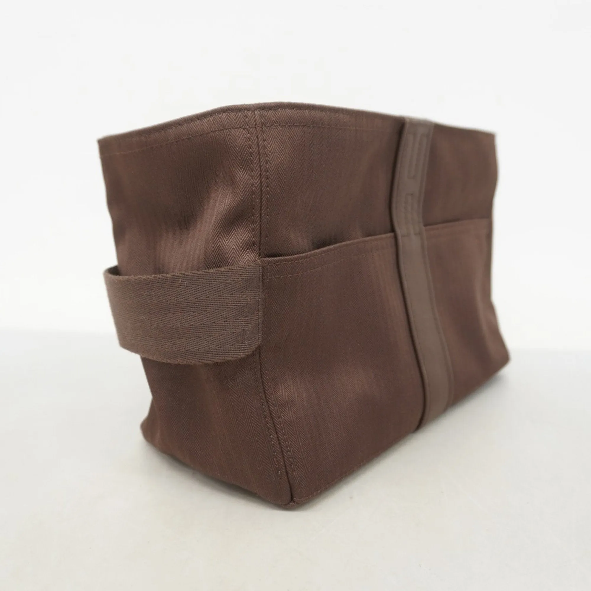 Hermes Toile Chevron Clutch Bag (Pre-Owned)