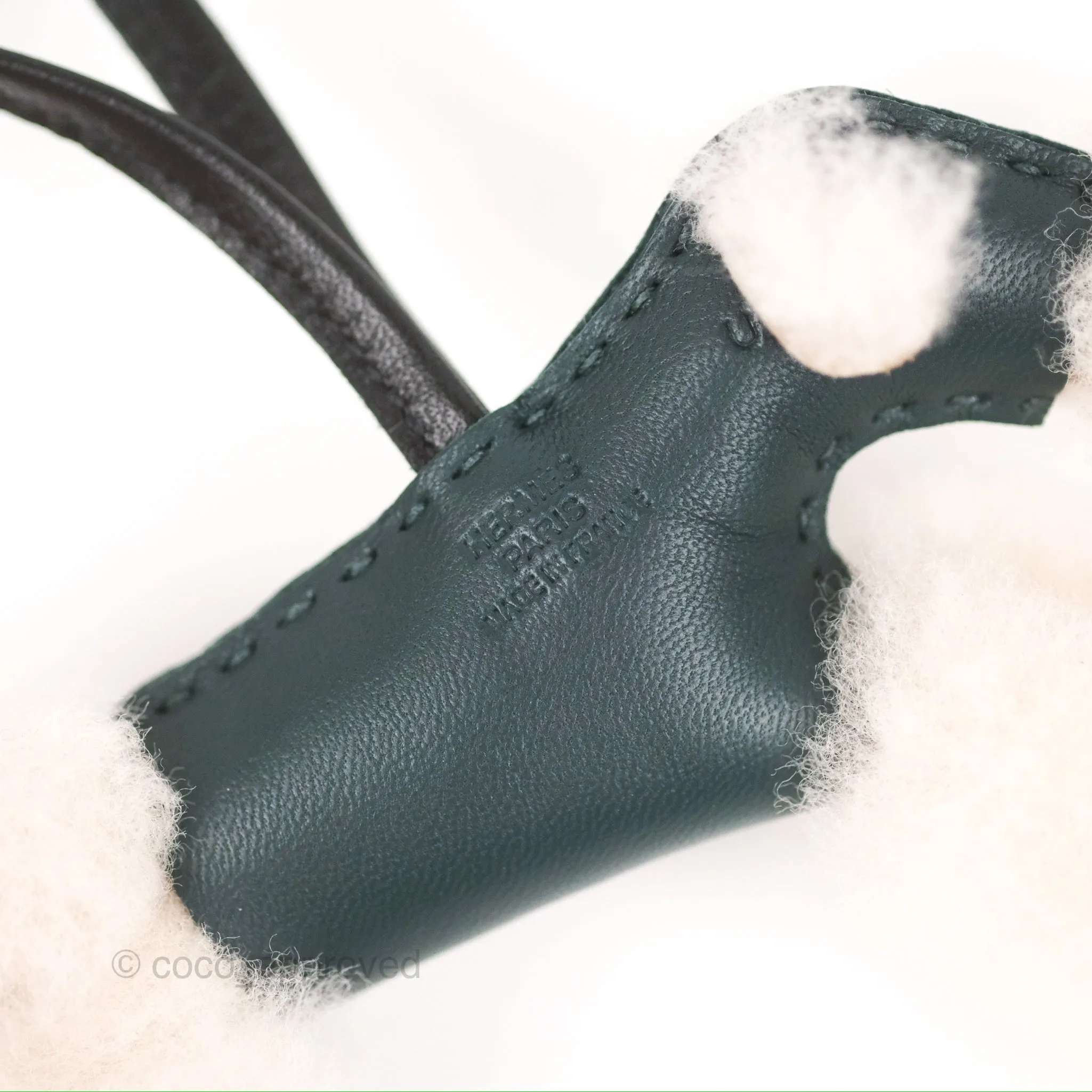Herms Fox Terrier Budy Charm Vert Cypress/Black