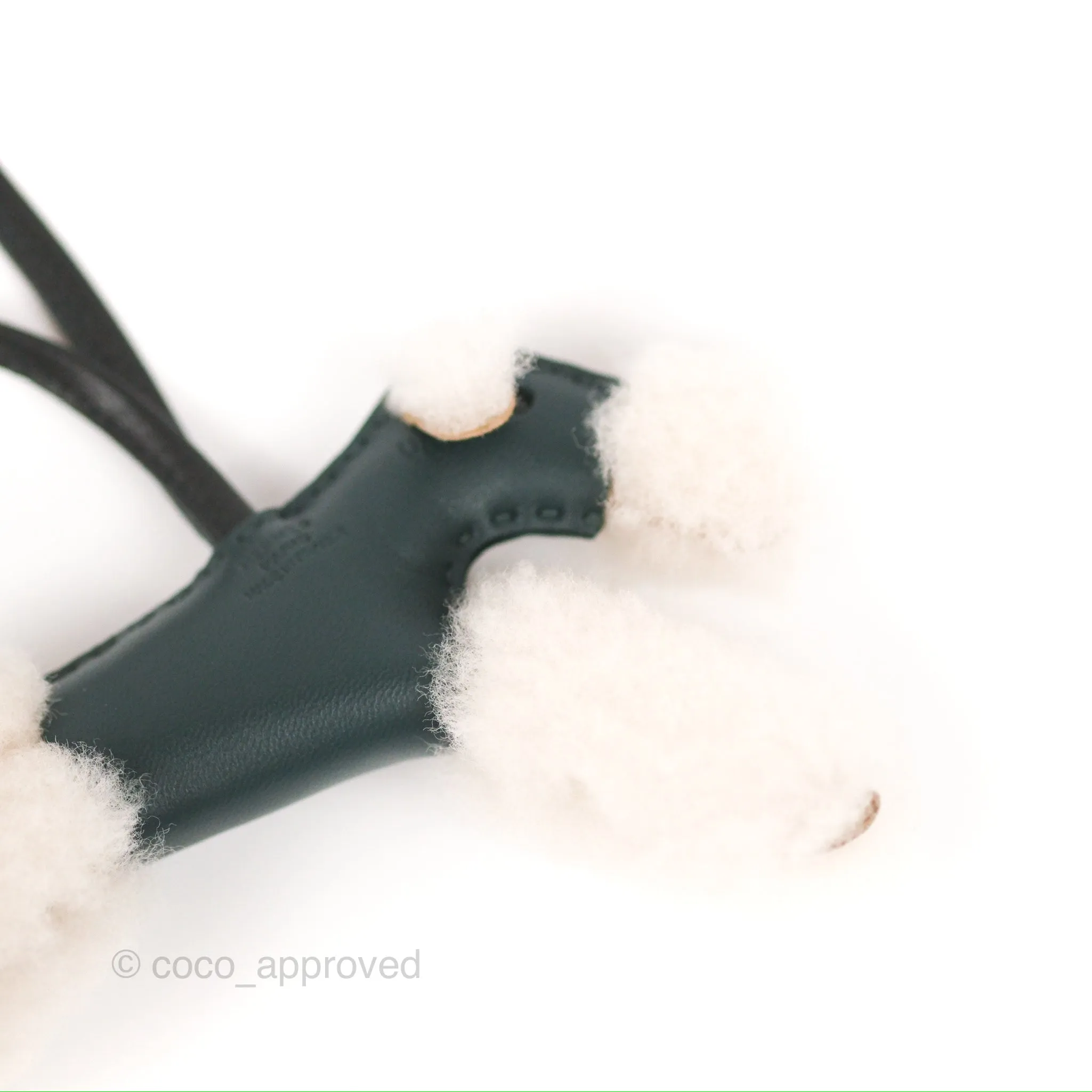 Herms Fox Terrier Budy Charm Vert Cypress/Black