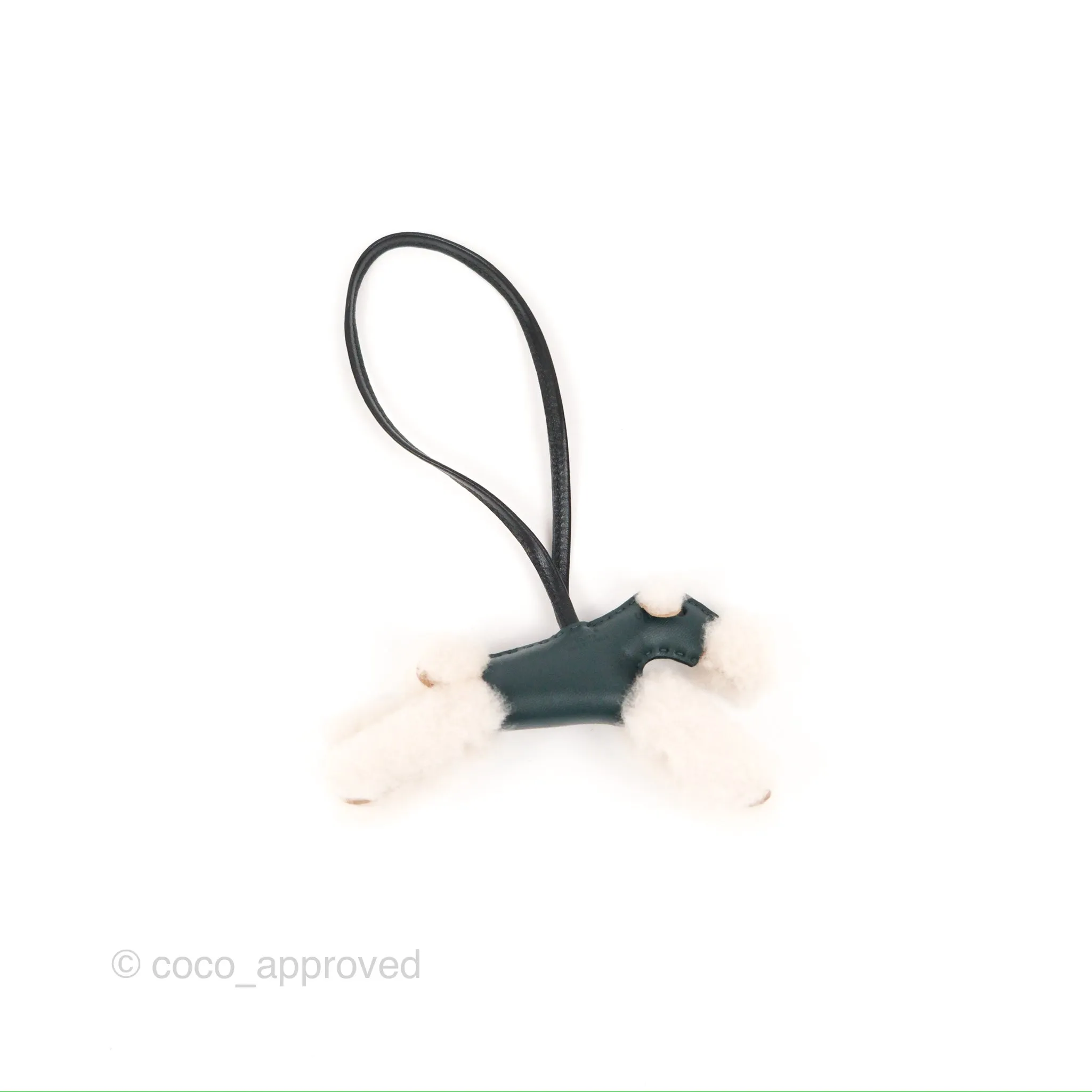 Herms Fox Terrier Budy Charm Vert Cypress/Black