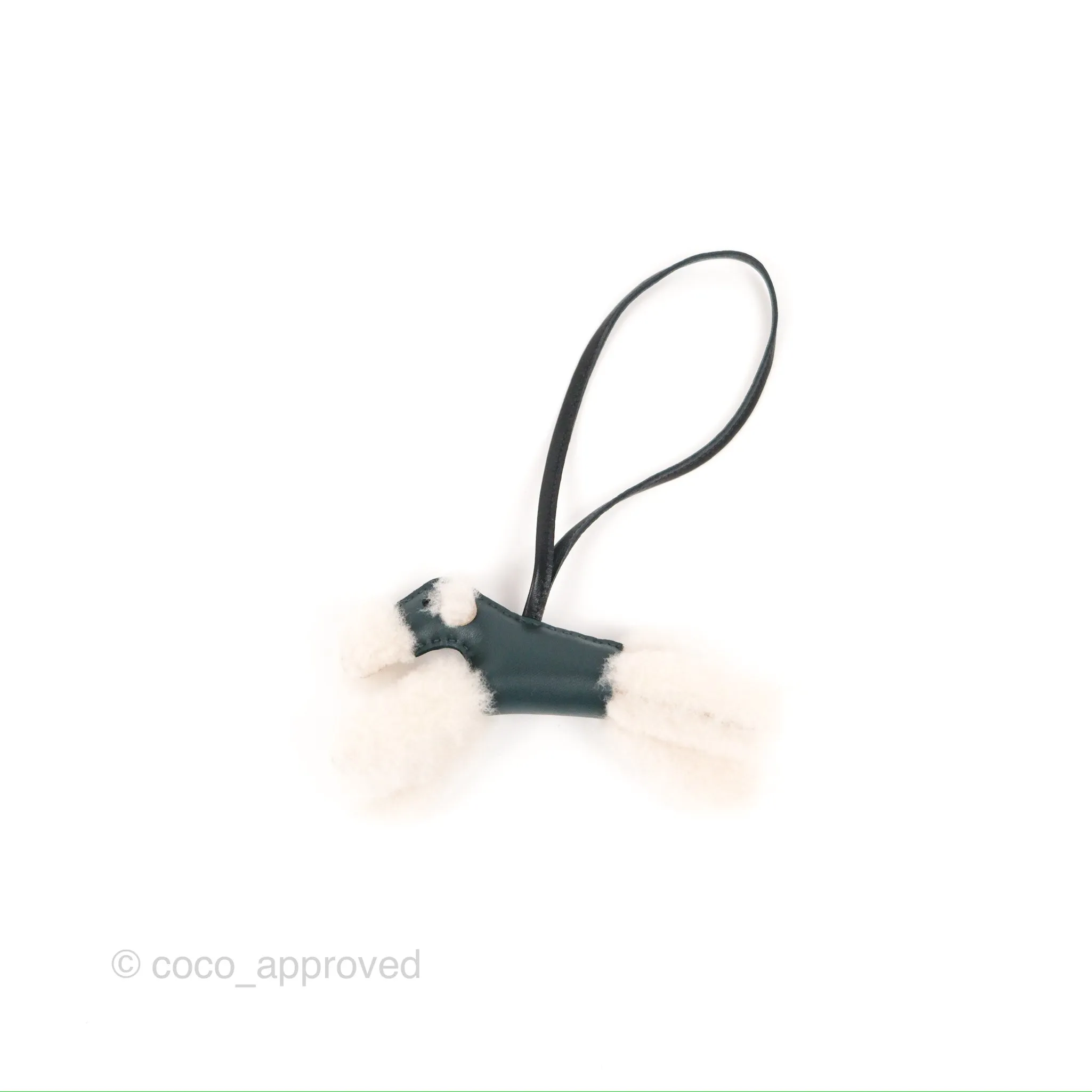 Herms Fox Terrier Budy Charm Vert Cypress/Black