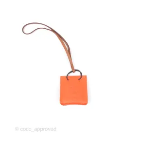 Herms Orange Shopping Bag Charm