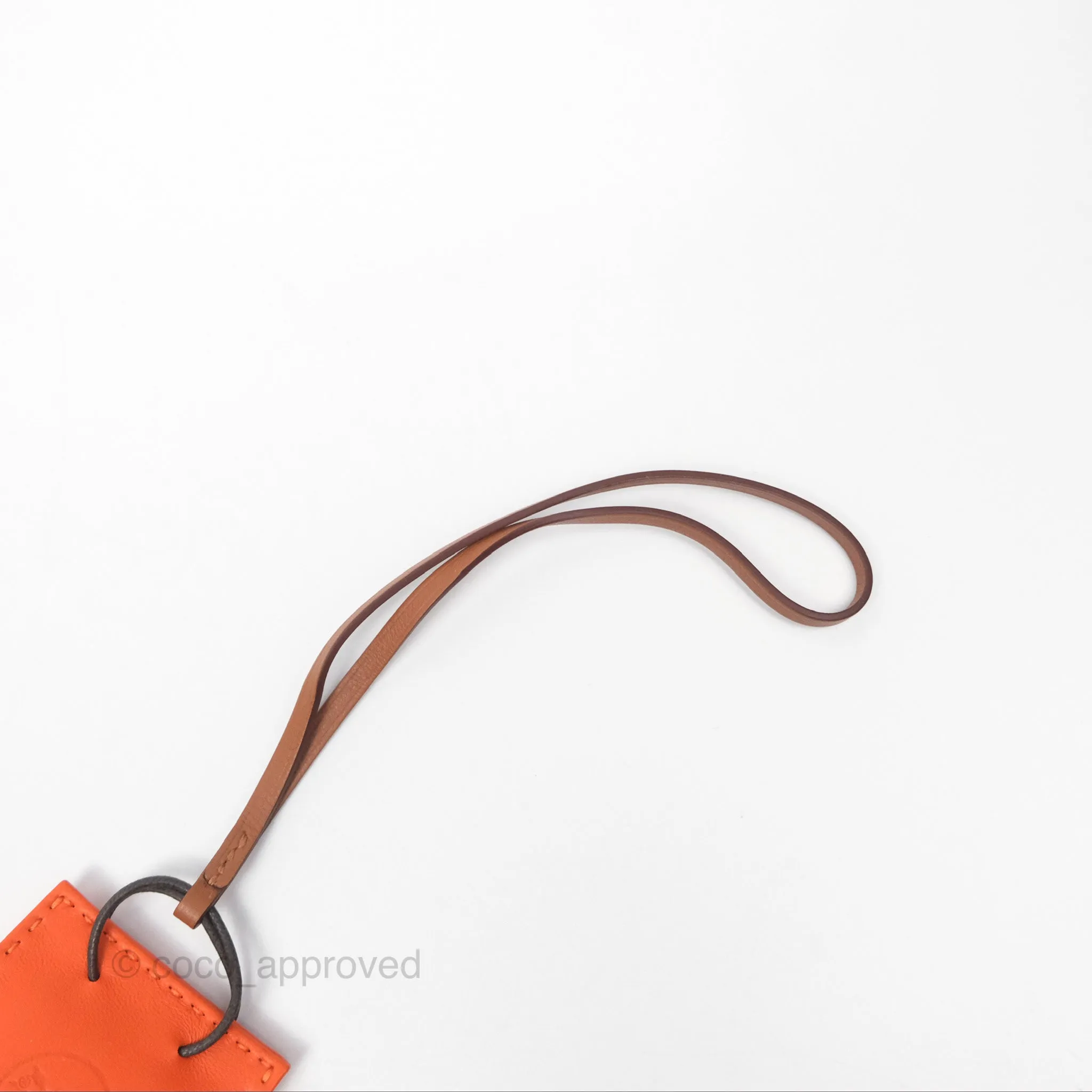 Herms Orange Shopping Bag Charm